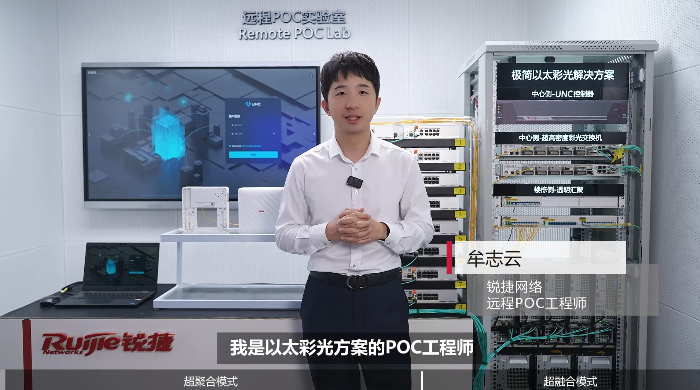 锐捷以太彩光—万兆园区以太彩光解决方案—POC视频